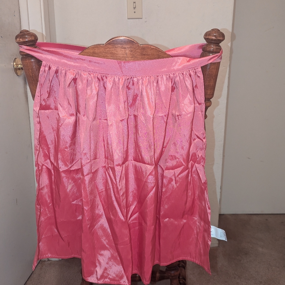 Pink shiny half apron size medium